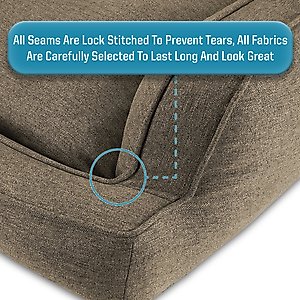 Arlee Home & Pet Orthopedic Sofa Dog Bed, Walnut, Large