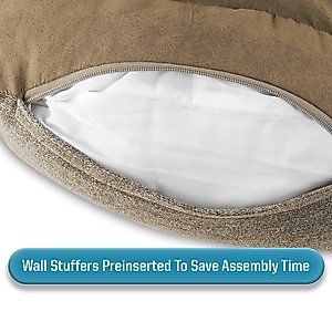 Arlee Home & Pet Orthopedic Sofa Dog Bed, Walnut, Large