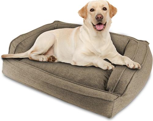 Show full view: Arlee Home & Pet Orthopedic Sofa Dog Bed, Walnut, Medium slide 2 of 11