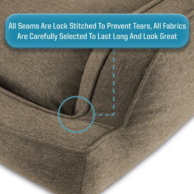 Show full view: Arlee Home & Pet Orthopedic Sofa Dog Bed, Walnut, Medium slide 6 of 11