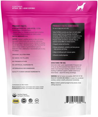 Show full view: Canine Matrix Turkey Tail Holistic Defense Immune Support Dog Supplement, 7.1-oz bag slide 3 of 5