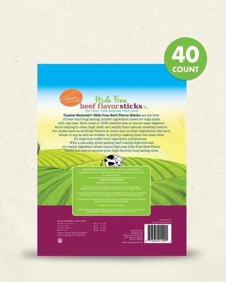 Show full view: Canine Naturals Hide Free 5-inch Beef Flavor Stick Dog Chew, 40 count slide 4 of 12