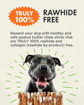 Show full view: Canine Naturals Hide Free 5-inch Peanut Butter Flavor Stick Dog Chew, 40 count slide 6 of 12