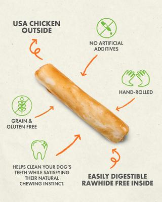 Show full view: Canine Naturals Hide Free Chicken Recipe Medium Dog Treats, 2 count slide 4 of 11