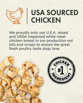 Show full view: Canine Naturals Hide Free Chicken Recipe Mini Knot Dog Chew Treat, 12 count slide 7 of 12