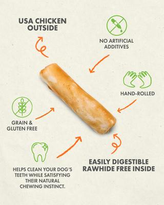 Show full view: Canine Naturals Hide Free Chicken Recipe Small Rolls Dog Treat, 6 Count slide 4 of 12