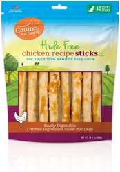 Canine Naturals Hide Free Chicken Recipe Stick Dog Chew, 40 count