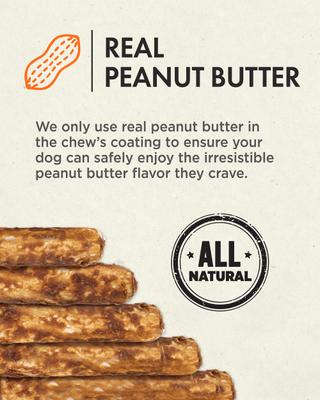 Show full view: Canine Naturals Hide Free Peanut Butter Flavor Roll Dog Chew Treat, 2 count slide 9 of 11