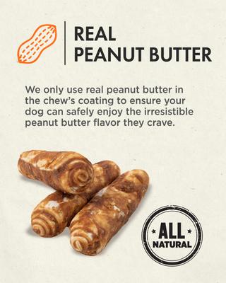 Show full view: Canine Naturals Hide Free Peanut Butter Flavor Roll Dog Chew Treat, Small slide 9 of 12