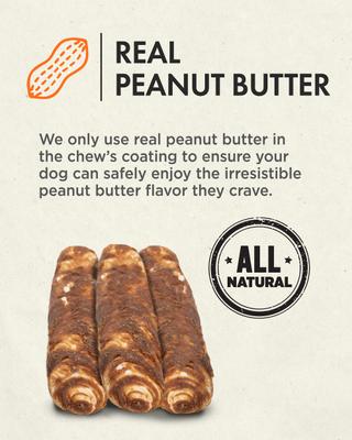 Show full view: Canine Naturals Hide Free Peanut Butter Flavor Roll Dog Chew Treat, X-Large slide 9 of 11