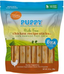 Canine Naturals Hide-Free Puppy Sticks Chicken Dog Treat, 10 count
