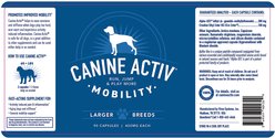 CanineActiv Mobility Large Dog Supplement, 90 count slide 2 of 6