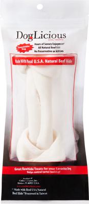 Show full view: Canine's Choice DogLicious 10 - 11" Natural Bone Rawhide Dog Treat slide 3 of 6