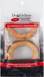 Canine's Choice DogLicious 3.5" Peanut Butter Flavored Donuts Rawhide Dog Treats, 2 count slide 2 of 4