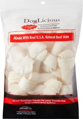 Show full view: Canine's Choice DogLicious 4 - 5" Bones Rawhide Dog Treats, 10 count slide 3 of 7