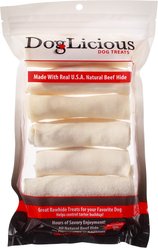 Canine's Choice DogLicious 4" Natural Curls Rawhide Dog Treats, 7 count