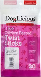 Canine's Choice DogLicious 5" Chicken Basted Twist Sticks Dog Treats, 20 count slide 2 of 5
