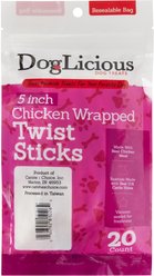 Canine's Choice DogLicious 5" Chicken Wrapped Twist Sticks Dog Treats, 20 count slide 2 of 5