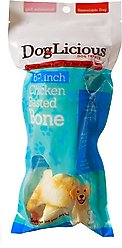 Canine's Choice DogLicious 6 - 7" Chicken Basted Bone Rawhide Dog Treat