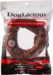 Canine's Choice DogLicious 6" Beef Flavored Donut Rawhide Dog Treat