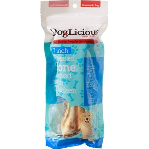 Canine's Choice DogLicious 7" Pressed Bone Basted with Chicken Rawhide Dog Treat