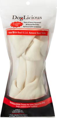 Show full view: Canine's Choice DogLicious 8 - 9" Natural Bone Rawhide Dog Treat slide 3 of 6