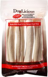 Canine's Choice DogLicious 8" Natural Rawhide Rolls Dog Treats, 4 count