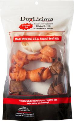 Show full view: Canine's Choice DogLicious Assorted Flavor Bones Dog Treats, 5 count, 4-5" slide 3 of 8