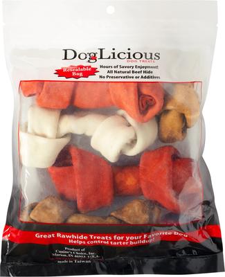 Show full view: Canine's Choice DogLicious Assorted Flavor Bones Dog Treats, 5 count, 6-7" slide 3 of 8
