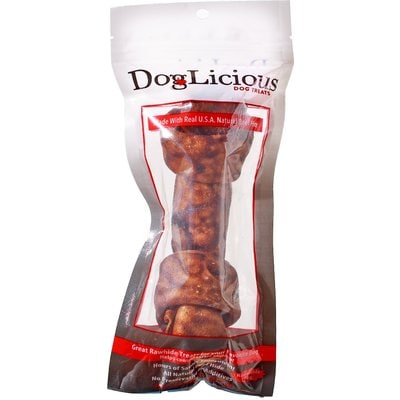 Canine's Choice Canine's Choice DogLicious Beef Flavor Bone Rawhide Dog Treat, 6 - 7"