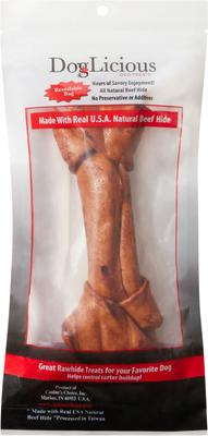 Show full view: Canine's Choice DogLicious Beef Flavor Bone Rawhide Dog Treat, 9 - 10" slide 3 of 7