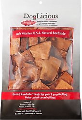 Canine's Choice DogLicious Beef Flavored Chips Rawhide Dog Treats, 1-lb bag slide 2 of 5