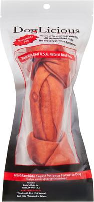 Show full view: Canine's Choice DogLicious Chicken Flavor Bone Rawhide Dog Treat, 7" slide 3 of 6