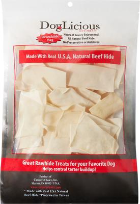 Show full view: Canine's Choice DogLicious Natural Rawhide Chips Dog Treats, 1-lb bag slide 3 of 6