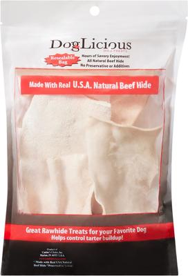 Show full view: Canine's Choice DogLicious Natural Rawhide Chips Dog Treats, 3-oz bag slide 3 of 6