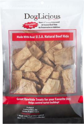 Show full view: Canine's Choice DogLicious Peanut Butter Chips Rawhide Dog Treats, 1-lb bag slide 3 of 6