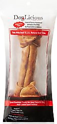 Canine's Choice DogLicious Peanut Butter Flavor Bone Rawhide Dog Treat, 8 - 9 inches slide 2 of 5