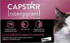 Capstar Flea Oral Treatment, 2-25 lbs + Elanco Tapeworm Cat De-Wormer slide 2 of 9