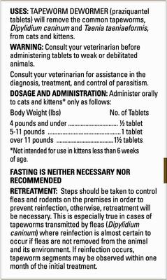 Show full view: Capstar Flea Oral Treatment, 2-25 lbs + Elanco Tapeworm Cat De-Wormer slide 8 of 10