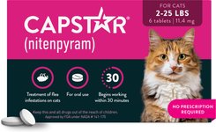 Flea Oral Treatment for Cats, 2-25 lbs, 6 Tablets