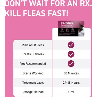 Capstar Flea Oral Treatment for Cats, 2-25 lbs, 6 Tablets slide 3 of 9