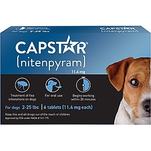 Capstar Flea Oral Treatment for Dogs, 2-25 lbs, 6 Tablets