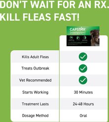 Capstar Flea Oral Treatment for Dogs, over 25 lbs, 6 Tablets slide 2 of 9