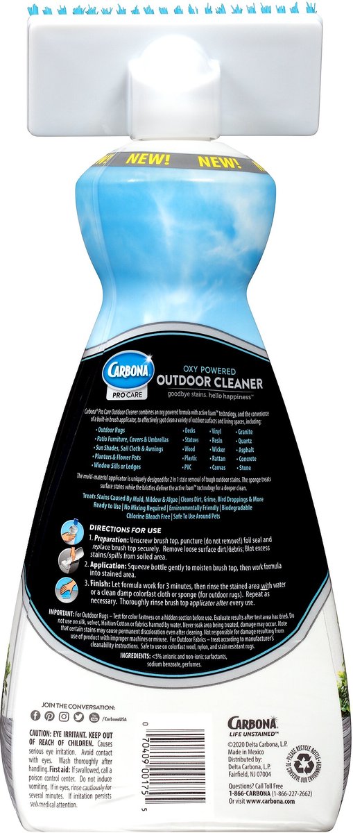 Carbona Pro Care Oxy Powered Outdoor Cleaner