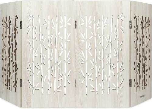 Show full view: Cardinal Gates Decorative Freestanding Dog Gate, Aspen Bamboo slide 3 of 4