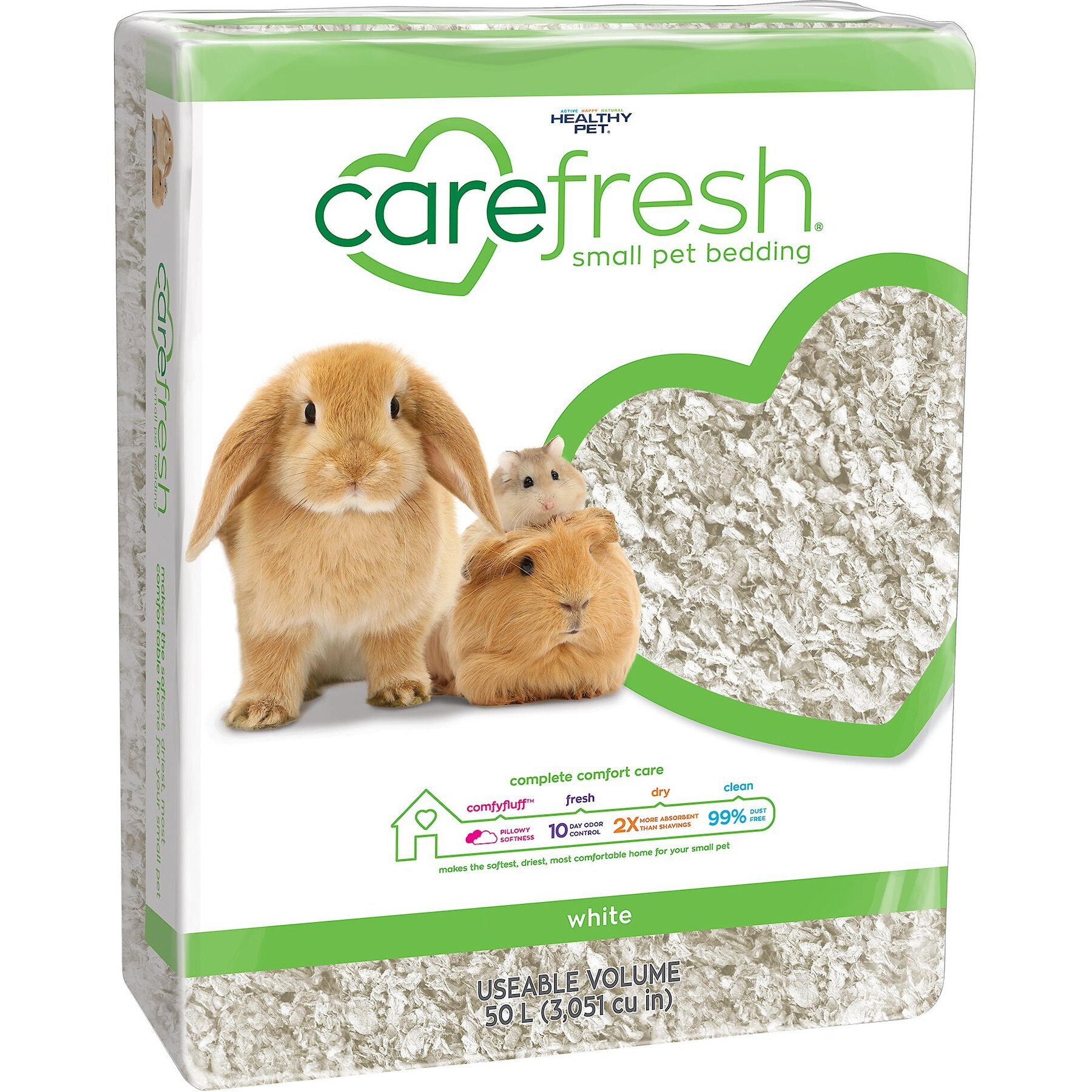 Carefresh Small Animal Bedding, White, 50-L, bundle of 2