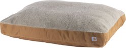 Carhartt Firm Duck Sherpa Top Dog Bed with Removable Cover, Carhartt Brown, Medium