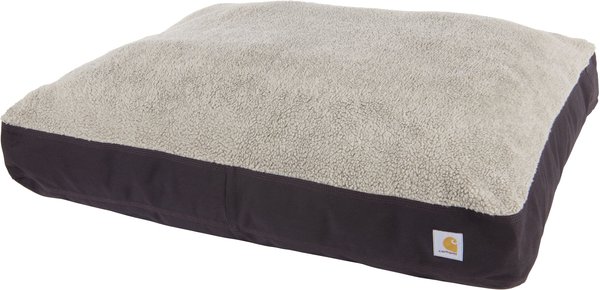 Show full view: Carhartt Firm Duck Sherpa Top Dog Bed with Removable Cover, Deep Wine, Large slide 1 of 4