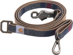 Carhartt Nylon Duck Reflective Dog Leash, Carhartt Brown/Blanket Stripe, 6-ft long, 3/4-in wide