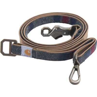Carhartt Carhartt Nylon Duck Reflective Dog Leash, Carhartt Brown/Blanket Stripe, 6-ft long, 3/4-in wide